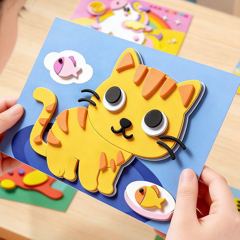 Science Project Diy - Adesivi 3D per bambini, 10 fogli