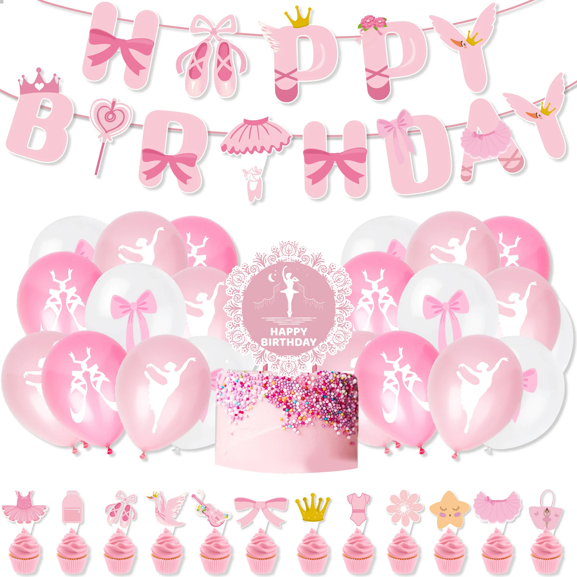 Science Of Happiness - Ballerina rosa Balletto ragazza Buon compleanno
