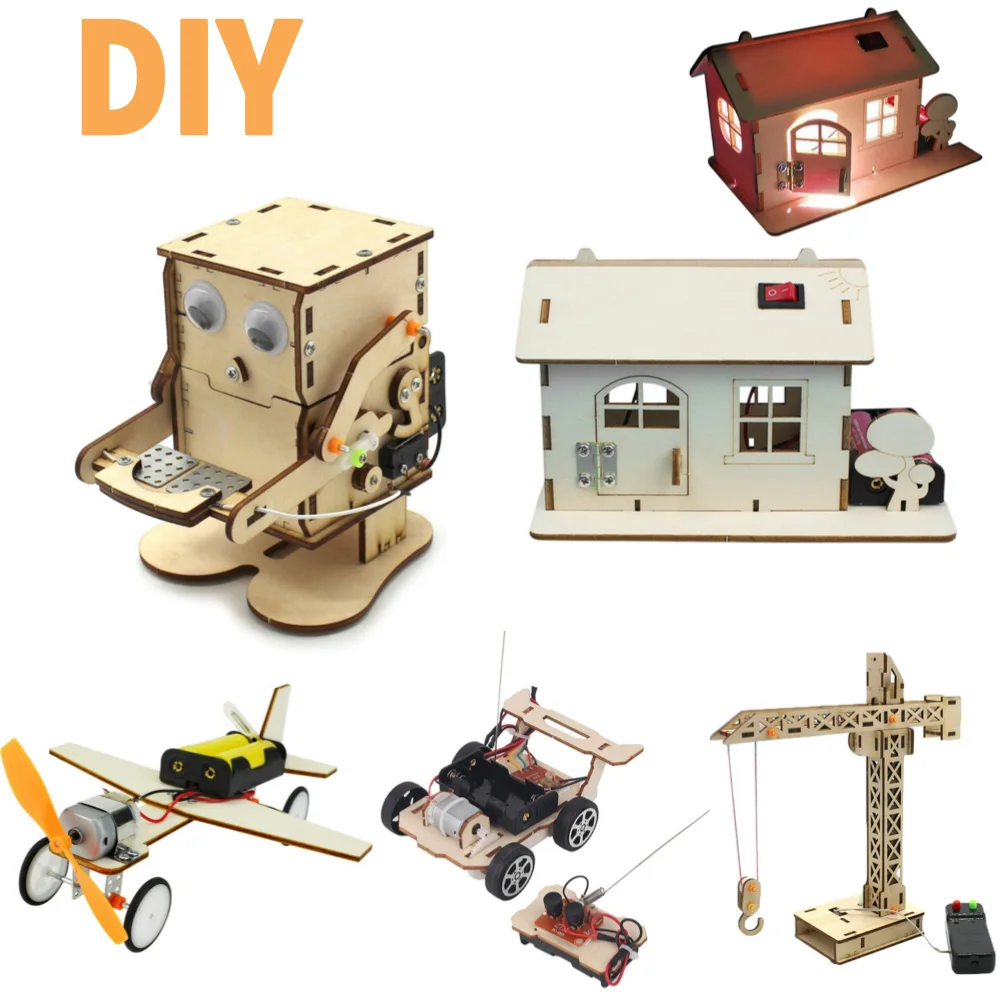 Science Project Robot - Robot che mangia moneta in legno